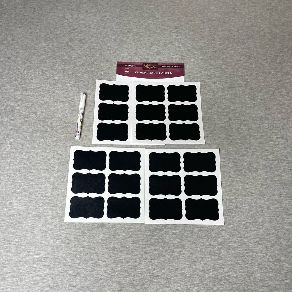 Kitchen Mflable Chalkboard 21 Sticker Labels with Chalk Marker Set